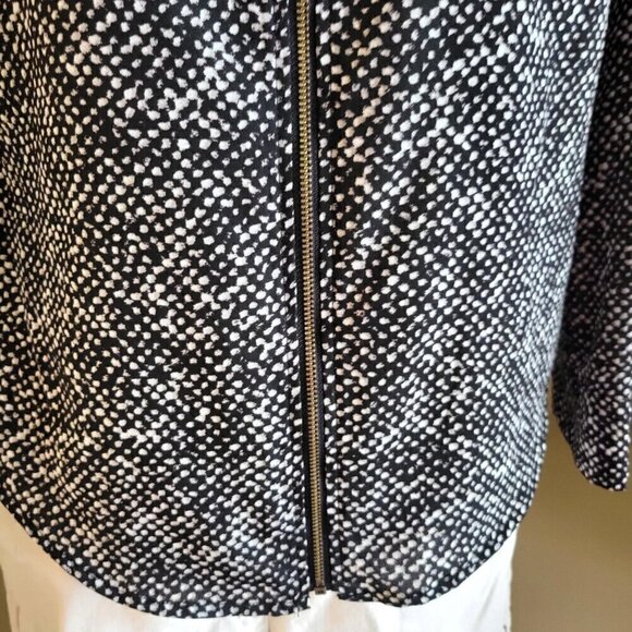 MICHAEL KORS Zip Up Tag Blouse, Long Sleeve SZ S - Picture 7 of 8
